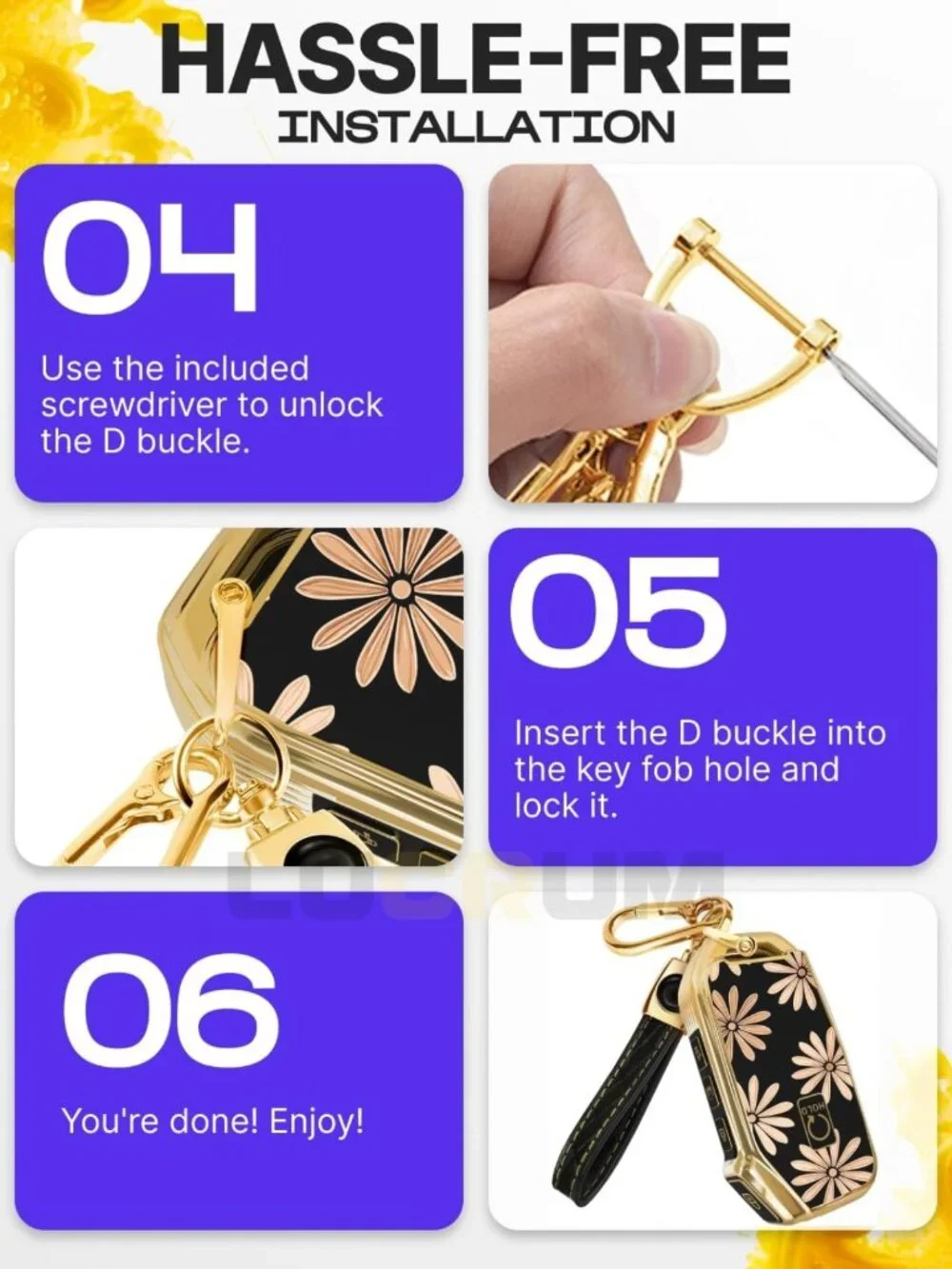 Stylish TPU Key Fob Cover & Leather Keychain for Kia - Durable & Protective Case